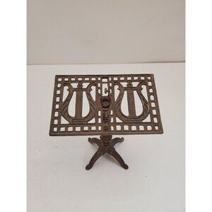 Decorated Brass Display Stand for Icons - Ornate Tabletop Metal Easel for Home